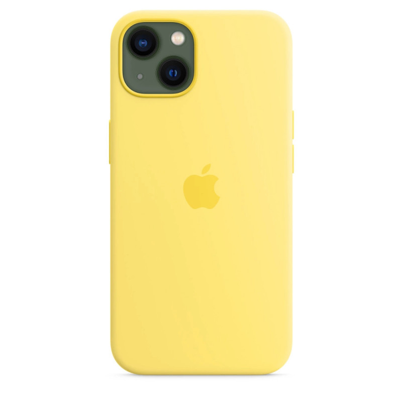 Husa originala Apple iPhone 13, Magsafe, Silicon, Lemon Zest - EOL