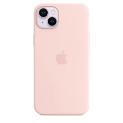 Husa originala Apple iPhone 14 Plus, Magsafe, Silicon, Chalk Pink MPT73ZM/A