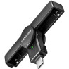Cititor carti de identitate electronice AXAGON Smart Card PocketReader CRE-SMPC, USB-C