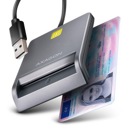 Cititor carti de identitate electronice AXAGON Smart Card FlatReader CRE-SM3T, USB-A 2.0
