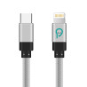 Cablu de date si incarcare SPACER, Lightning - USB-C, 1.8 m, Silver