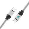 Cablu de date si incarcare SPACER, USB-C - USB-C, 1 m, Silver