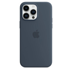 Husa originala Apple iPhone 14 Pro Max, Magsafe, Silicon, Storm Blue