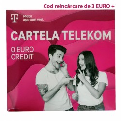 Cartela cu numar la alegere TELEKOM + 3 Euro Credit