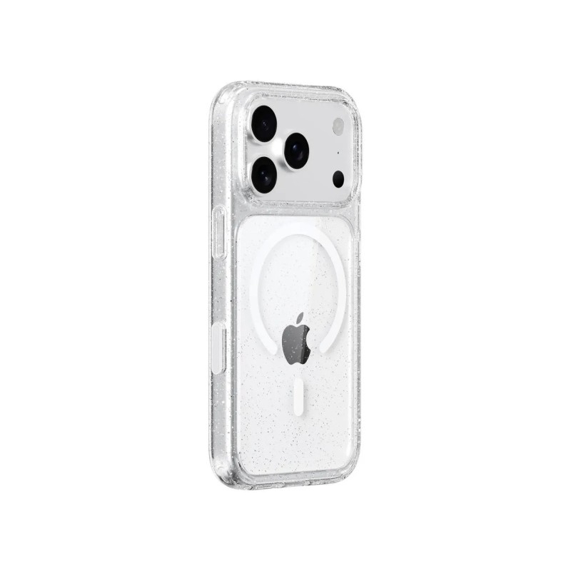 Husa VETTER pentru iPhone 17 Pro, MagSafe, Soft Pro Glitter, Transparent