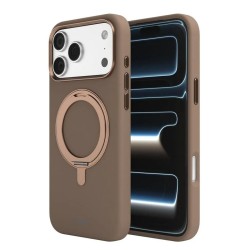 Husa VETTER pentru iPhone 17 Pro, Clip-On Silk with foldable stand, MagSafe, Desert Titanium