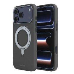 Husa VETTER pentru iPhone 17 Pro, Clip-On Silk with foldable stand, MagSafe, Grey