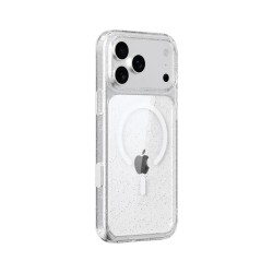 Husa VETTER pentru iPhone 17 Pro Max, MagSafe, Soft Pro Glitter, Transparent