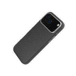 Husa VETTER pentru iPhone 17 Pro Max, Clip-On MagSafe, Aramid Fiber, Hybrid Kevlar, Black