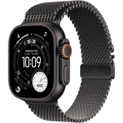 Apple Watch Ultra 3 Black Titanium w. Milanese Loop Black Titanium - NOU