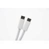 Cablu încărcare și date SmartGSM USB-C 240W, Woven, 2m, Alb – Super Fast Charge