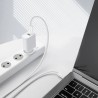 Cablu încărcare și date SmartGSM USB-C 240W, Woven, 2m, Alb – Super Fast Charge