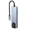 Adaptor HUB USB-C 5-in-1 Tech-Protect V3, HDMI, RJ45, USB 3.0, Gri