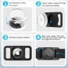 Suport Techsuit BuddyGuard DG1 pentru Apple AirTag la Zgarda Animal Companie, Negru