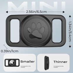 Suport Techsuit BuddyGuard DG1 pentru Apple AirTag la Zgarda Animal Companie, Negru