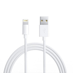 Cablu SmartGSM Lightning USB-A, Alb, 1 m, compatibil Apple iPhone
