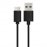 Cablu de date si incarcare Type-C la USB, 0.23 m, Negru, Calitate Premium, SmartGSM ®