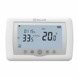 Termostat pentru centrala Tellur, Smart WiFi, Alb, TLL331151