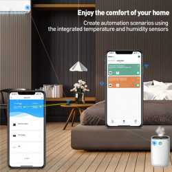Telecomanda Hub Tellur Smart Home, WiFi, IR, Senzor Umiditate si Temperatura, Negru