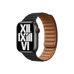 Curea originala Apple Watch 45mm Midnight Leather Link - M/L, ML823ZM/A