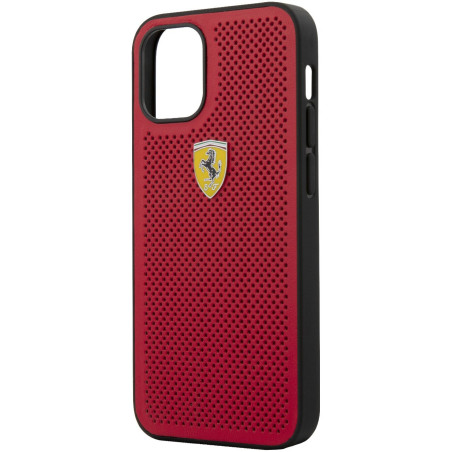 Husa de protectie Ferrari FESPEHCP12SRE On Track Perforated pentru iPhone 12 Mini Red