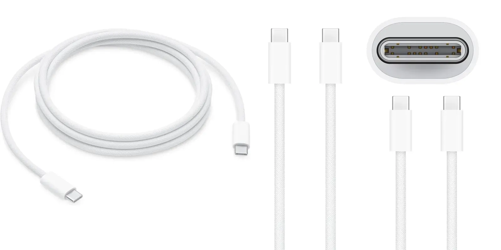 Cablu încărcare și date SmartGSM USB-C 240W, Woven, Alb – Super Fast Charge