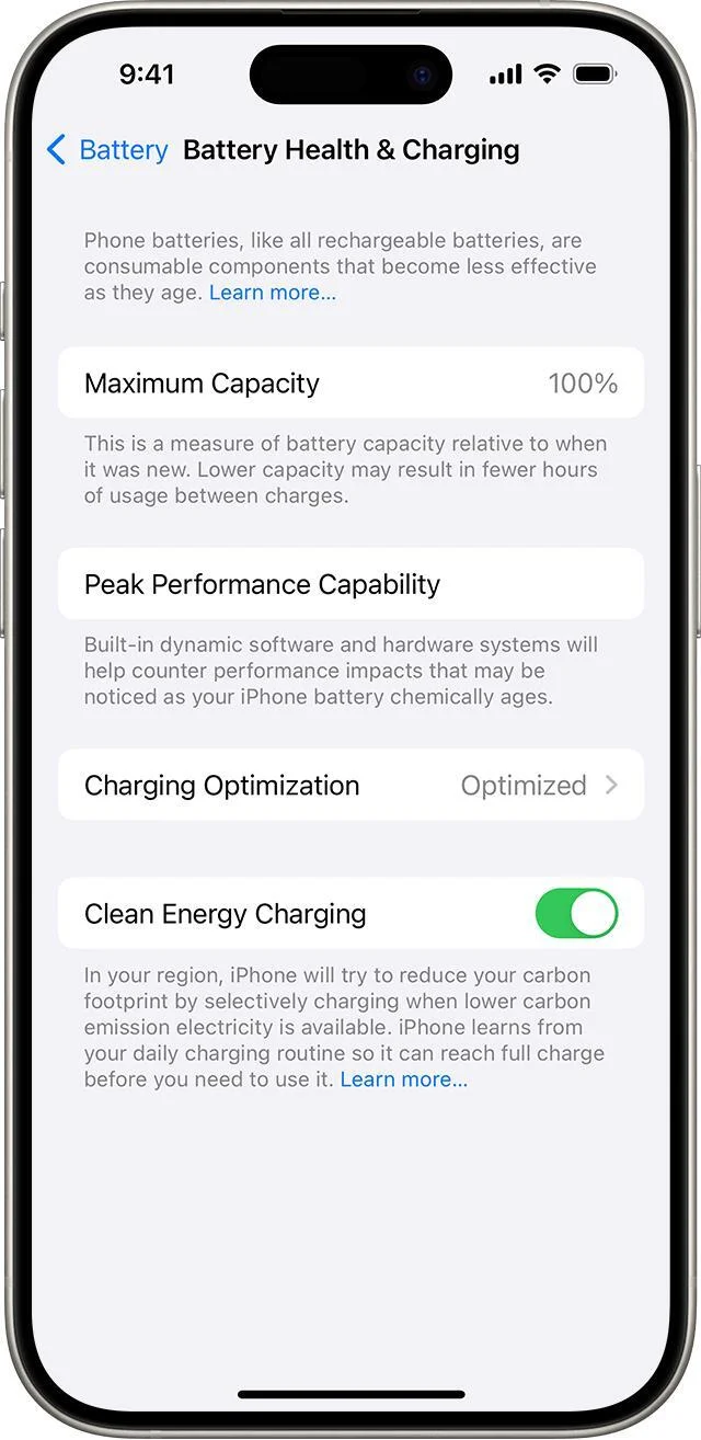 Cum verifici Battery Health la iPhone