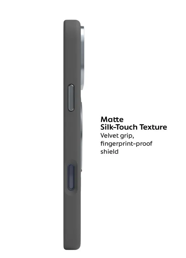 Husa VETTER pentru iPhone 17 Pro, Clip-On Silk with foldable stand, MagSafe, Grey