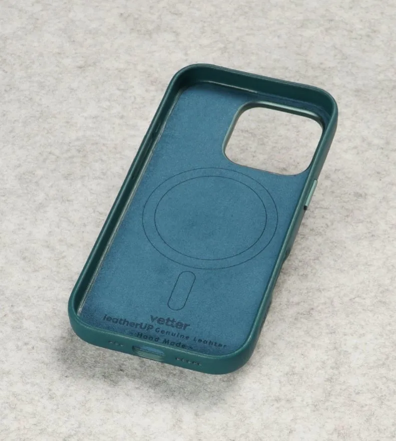 Husa VETTER pentru iPhone 17 Pro, leatherUP Class, Refined Touch, MagSafe, Blue