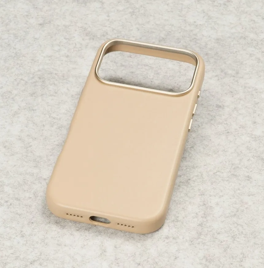 Husa VETTER pentru iPhone 17 Pro, leatherUP Class, Refined Touch, MagSafe, Titanium Grey