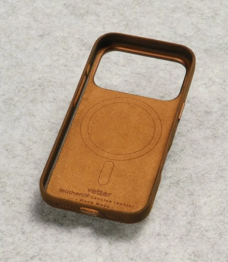 Husa iPhone 17 Pro, LeatherUP Patina, Natural Finish, MagSafe