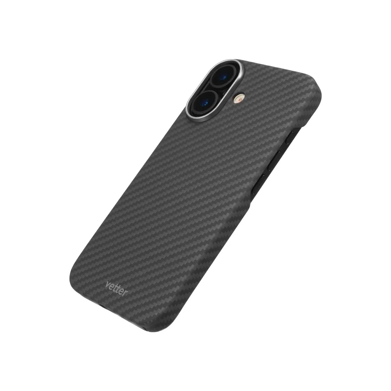 Husa VETTER pentru iPhone 17, Clip-On MagSafe, Aramid Fiber, Kevlar, Black