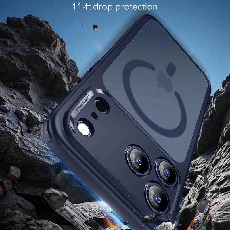 Husa MagSafe pentru Apple iPhone 17 Pro Max, ESR, Classic Hybrid, Albastra Satinata