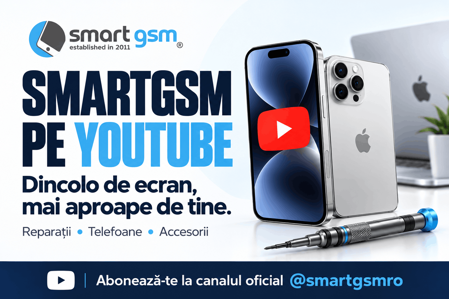 SmartGSM pe YouTube: reparații reale, telefoane și accesorii