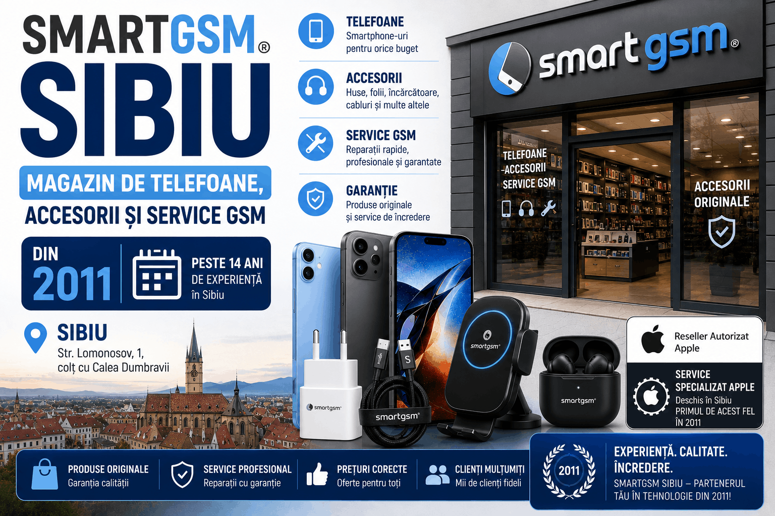 SmartGSM Sibiu – magazin de telefoane, accesorii și service GSM din 2011